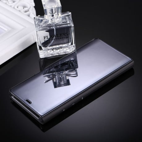 Чехол- книжка Clear View на Samsung Galaxy Note 8 Electroplating Mirror (Black)