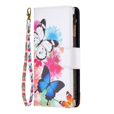Чохол-гаманець Colored Drawing Pattern Zipper для Realme C30 - Two Butterflies