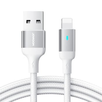 Кабель JOYROOM S-UL012A10 Extraordinary Series 2.4A USB-A to 8 Pin Fast Charging Data Cable, Cable Length:2m - білий