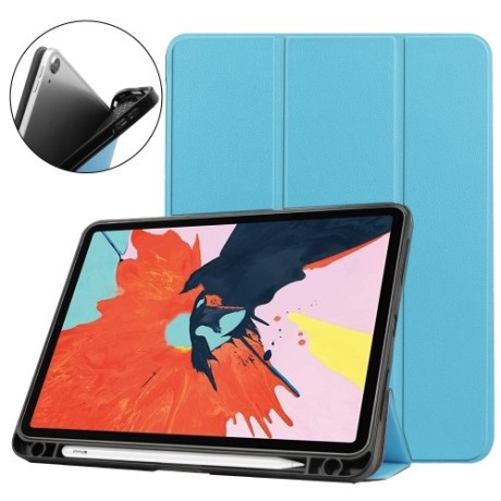 Чохол-книжка Custer Texture with stylus holder на iPad Air 10.9 2022/2020 - блакитний