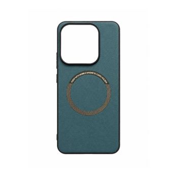 Противоударный чехол PU MagSafe Magnetic на Xiaomi Redmi Note 14 4G - зеленый