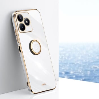 Чехол XINLI Straight Edge с держаталем-подставкой на Realme C53/C51 - белый