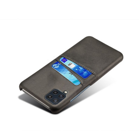 Противоударный чехол Calf Texture with Card Slots для Samsung Galaxy M32/A22 4G - черный