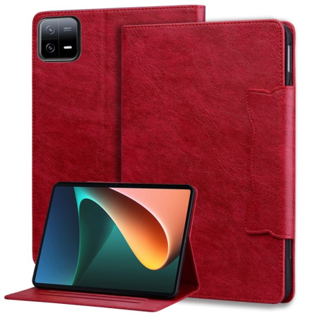 Чохол-книжка Cat Buckle Leather на Xiaomi Pad 7/7 Pro - червоний