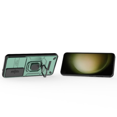 Протиударний чохол Sliding CamShield на Samsung Galaxy S24+ 5G - зелений