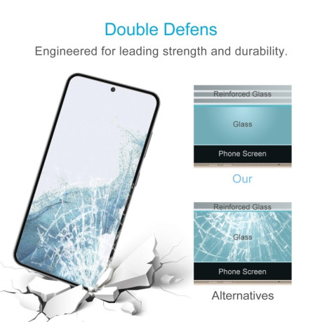 Защитное стекло 0.26mm 9H 2.5D на Samsung Galaxy S23 5G - прозрачное