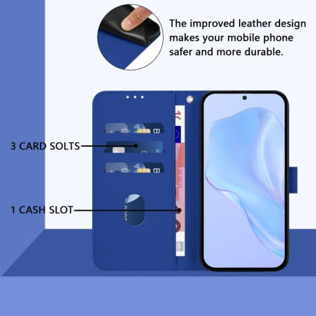 Чехол-книжка Skin Feel Solid Color Leather для Infinix Zero 30 4G - синий