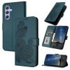Чехол-книжка Totem Embossed Magnetic Leather на Samsung Galaxy A55 - зеленый