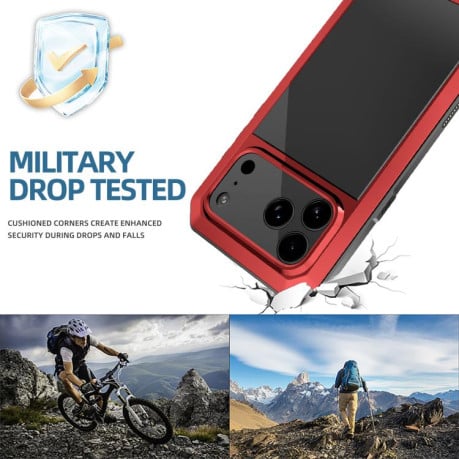 Противоударный чехол RedPepper Triple-proof Metal на iPhone 17 Pro - красный
