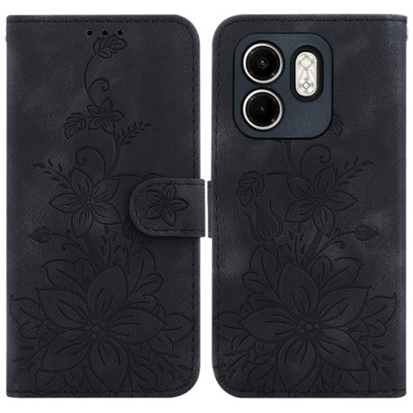 Чохол-книжка Lily Embossed Leather для Infinix Hot 50i / Smart 9 - чорний