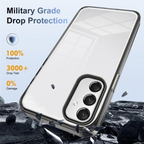 Протиударний чохол Anti-slip Clear Acrylic Hybrid для Samsung Galaxy A16 5G - чорний