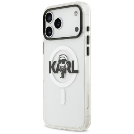 Оригинальный прозрачный чехол Karl Lagerfeld IML Karl Sketch Logo с MagSafe на iPhone 17 Pro Max - Transparent