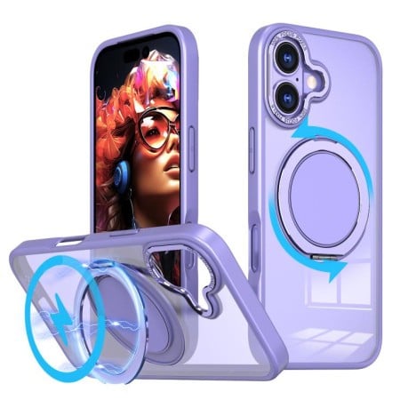 Чехол Kalebol с подставкой 360 и MagSafe на iPhone 17 - фиолетовый