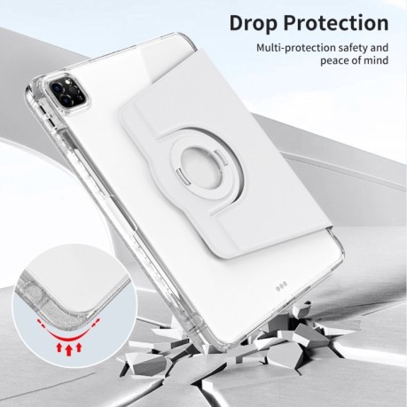 Противоударный чехол 360 Rotation Detachable Clear Acrylic Leather для  iPad Air 13 2024 / Pro 12.9 2022 - серый
