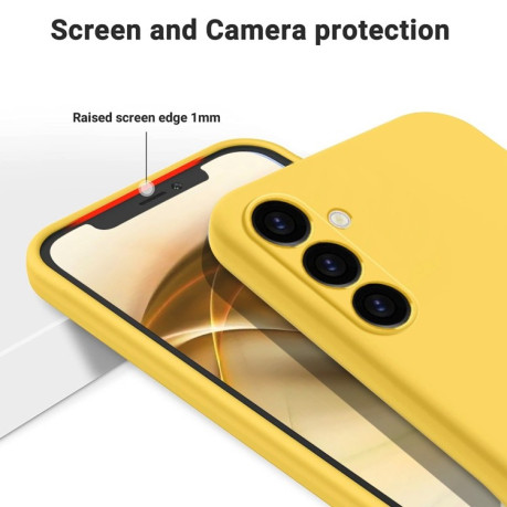 Силиконовый чехол Solid Color Liquid Silicone на Samsung Galaxy S23 FE 5G - желтый