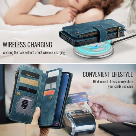 Чохол-гаманець CaseMe-C30  для Samsung Galaxy S25+ 5G - синій