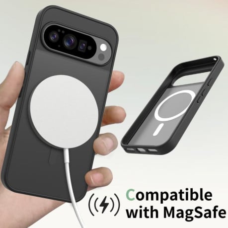 Чехол с мягкой фактурой Skin-feel с MagSafe гибридный на Google Pixel 10 Pro XL - черный