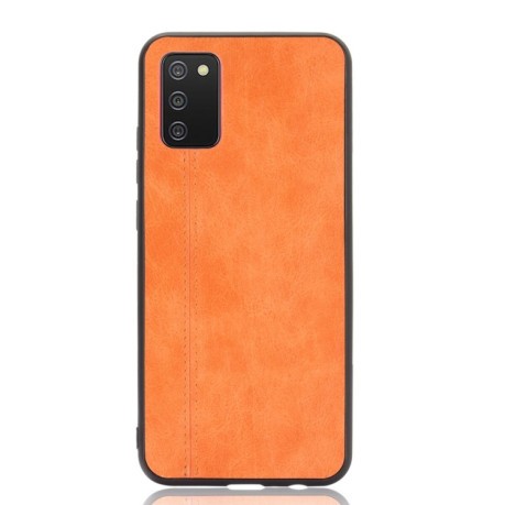 Ударозащитный чехол Sewing Cow Pattern на Samsung Galaxy A02s - оранжевый