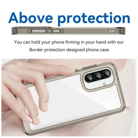 Противоударный чохол Colorful Acrylic Series для Samsung Galaxy A36 5G - прозрачно-серый