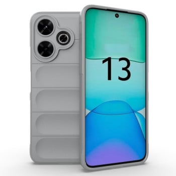 Силиконовый чехол Magic Flannel для Xiaomi Redmi 13 4G Global - серый