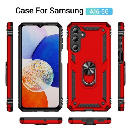 Протиударний чохол HMC 360 Degree Rotating Holder для Samsung Galaxy A16 5G - червоний