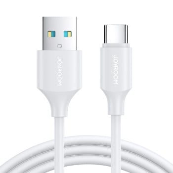 Кабель JOYROOM S-UC027A9 3A USB to USB-C/Type-C Fast Charging Data Cable, Length:1m - белый