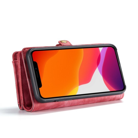 Шкіряний чохол-гаманець CaseMe-008 на iPhone 11 Pro Max - червоний