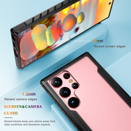 Противоударный чехол Defender Metal Clear для Samsung Galaxy S23 Ultra 5G - черный