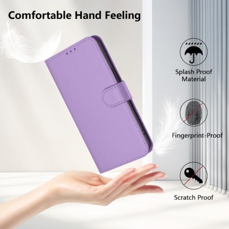 Чехол-книжка Skin Feel Solid Color Leather для Infinix Zero 30 4G - фиолетовый