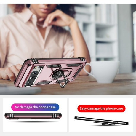 Протиударний чохол HMC 360 Degree Rotating Holder для Google Pixel 8 Pro - рожеве золото