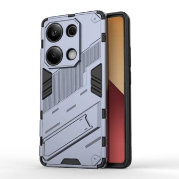 Противоударный чехол Punk Armor с подставкой на Xiaomi Redmi Note 13 Pro 4G / POCO M6 Pro 4G   - серый