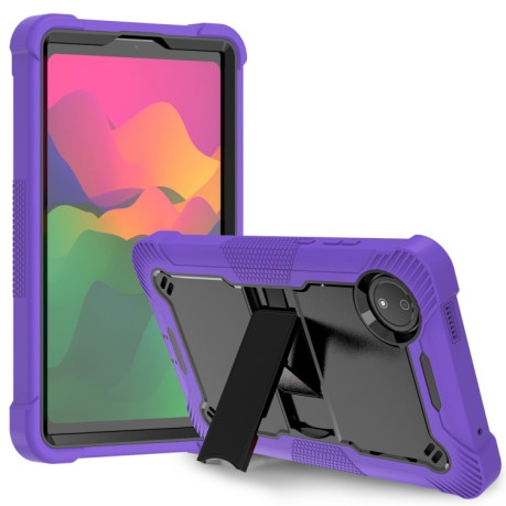 Чохол Silicone Hybrid PC Tablet Case with Holder &amp; Shoulder Strap для Xiaomi Redmi Pad SE 8.7 - Black + Purple