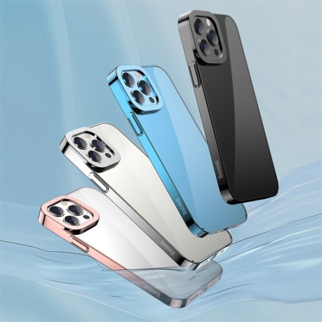 Протиударний чохол Baseus Glitter Plating для iPhone 13 Pro Max - сріблястий