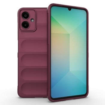 Силиконовый чехол Magic Flannel для Samsung Galaxy A06 4G - винно-красный