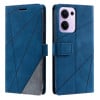 Чохол-книжка Skin Feel Splicing для OPPO Reno13 F/Reno13 FS Global/ 4G India - синій