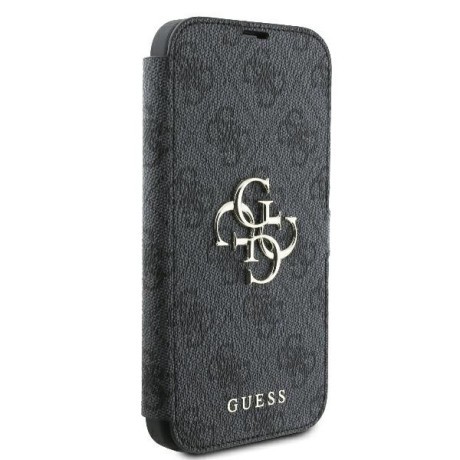Оригінальний чохол-книжка Guess 4G Metal Logo для iPhone 16 Plus - Black