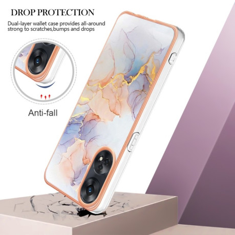 Протиударний чохол Electroplating IMD для OPPO Reno8 T 4G - Marble