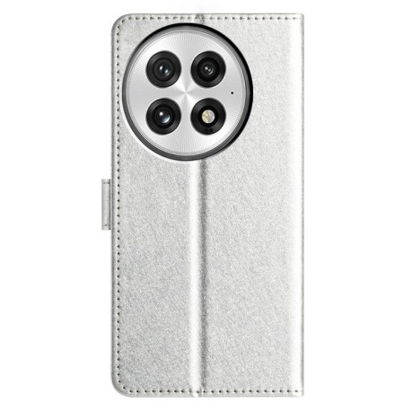 Чехол-книжка Silk Texture Horizontal Flip Leather для OnePlus 13 - серебристый