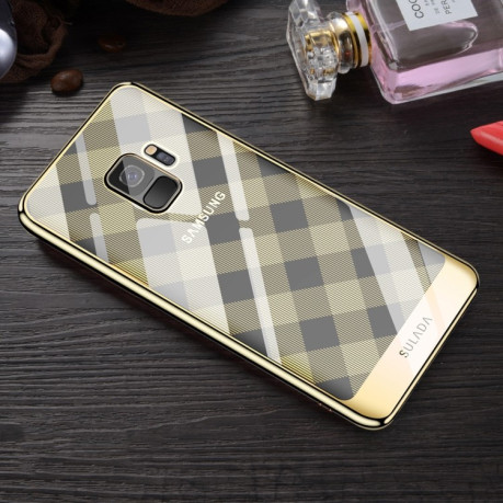 Чехол SULADA Plating Radium Carving на Samsung Galaxy S9 plus - золотой