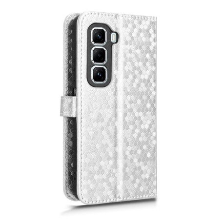 Чохол-книжка Honeycomb Dot для Infinix Hot 50 Pro+ 4G - сріблястий