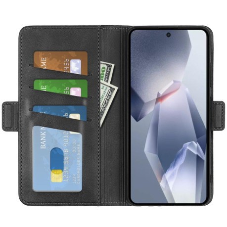 Чохол-книжка Dual-side Magnetic Buckle для OnePlus 13R/Ace 5/Ace 5 Pro - чорний