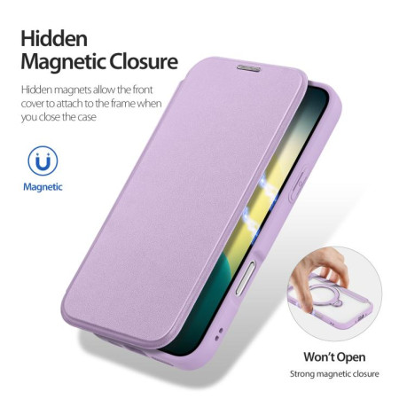 Чехол-книжка DUX DUCIS Skin X Pro Series Magsafe на iPhone Air - фиолетовый