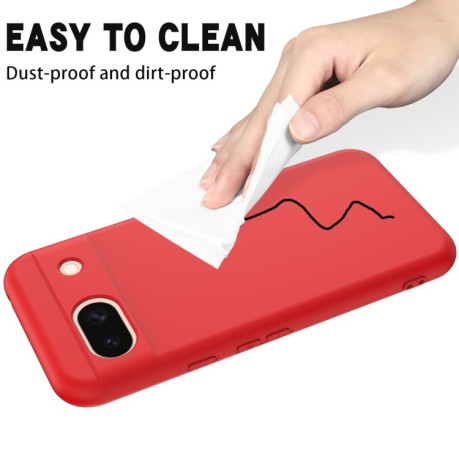 Силиконовый чехол Solid Color Liquid Silicone на Google Pixel 8a - красный