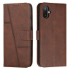 Чехол-книжка Stitching Calf Texture для Samsung Galaxy M06 5G - коричневый