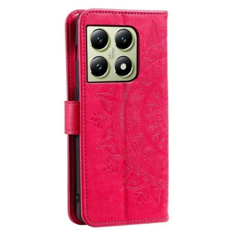 Чохол-книжка Totem Flower для Xiaomi 14T Pro - червоний