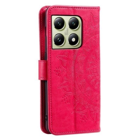 Чохол-книжка Totem Flower для Xiaomi 14T Pro - червоний