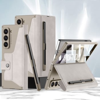 Чехол-книжка GKK Armor Flip with Pen Slot, Stylus Not Included для Samsung Galaxy  Fold 6 - серый