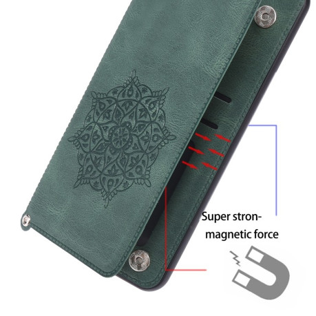 Противоударный чехол Mandala with Card Slot для Xiaomi Poco M3 Pro/Redmi Note 10 5G/10T/11 SE - зеленый