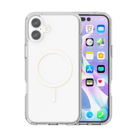 Протиударний чохол Terminator Style Transparent MagSafe Magnetic для iPhone 16 - прозорий