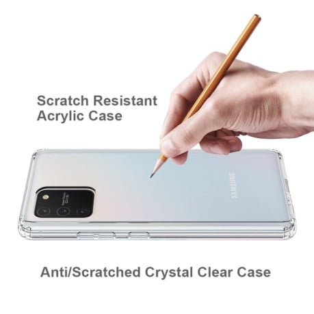 Акриловый противоударный чехол HMC на Samsung Galaxy S10 Lite - прозрачный